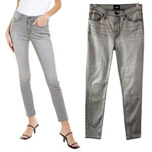 Hudson Blair High Rise Super Skinny Ankle Jean Gray Womens size 27 stretch